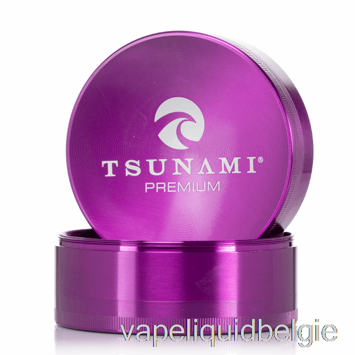 Vape Smaken Tsunami 3.9inch 4-delige Verzonken Top Grinder Paars (100mm)